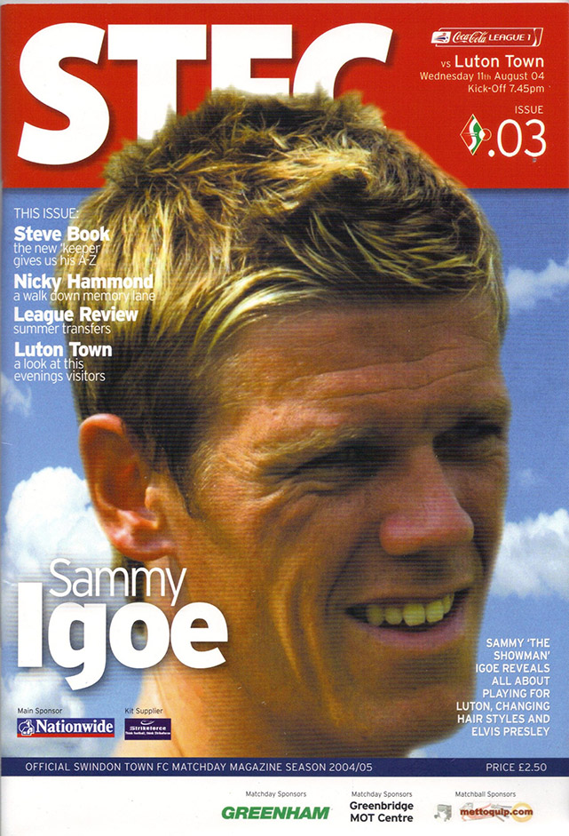 <b>Wednesday, August 11, 2004</b><br />vs. Luton Town (Home)